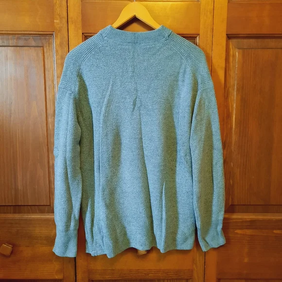 Lululemon Merino Wool Blend Ribbed Crewneck Sweater Tidewater Teal Size 8 - Picture 10 of 12